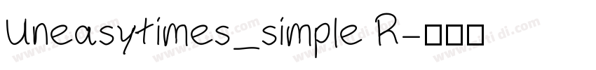 Uneasytimes_simple R字体转换